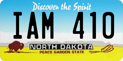 ND license plate IAM410