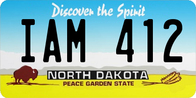 ND license plate IAM412