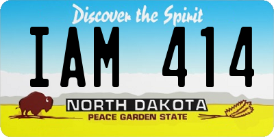 ND license plate IAM414