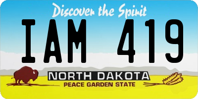 ND license plate IAM419