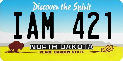 ND license plate IAM421