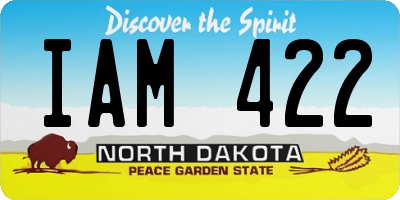 ND license plate IAM422