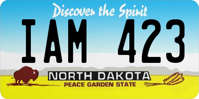 ND license plate IAM423
