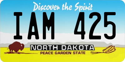 ND license plate IAM425