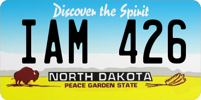 ND license plate IAM426