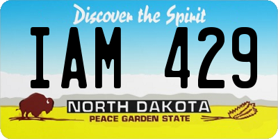 ND license plate IAM429