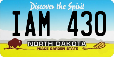 ND license plate IAM430