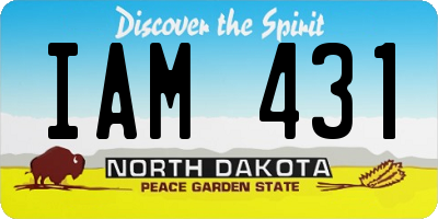 ND license plate IAM431