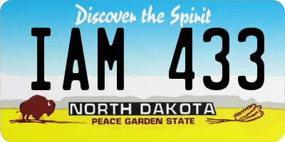 ND license plate IAM433