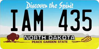 ND license plate IAM435