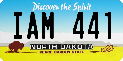 ND license plate IAM441