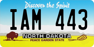ND license plate IAM443
