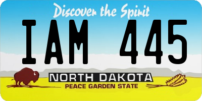 ND license plate IAM445