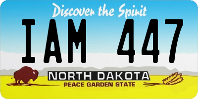 ND license plate IAM447