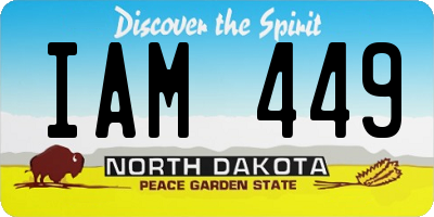 ND license plate IAM449