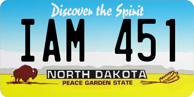 ND license plate IAM451