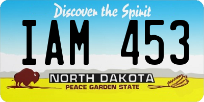 ND license plate IAM453