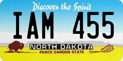 ND license plate IAM455