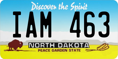 ND license plate IAM463