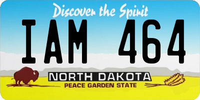 ND license plate IAM464
