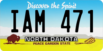 ND license plate IAM471