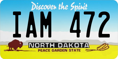 ND license plate IAM472