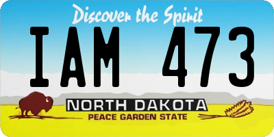 ND license plate IAM473