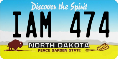 ND license plate IAM474