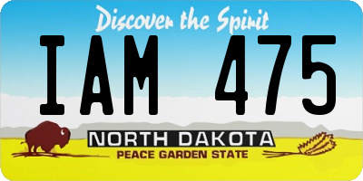 ND license plate IAM475