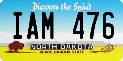 ND license plate IAM476