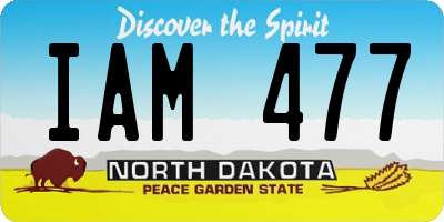 ND license plate IAM477
