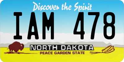 ND license plate IAM478
