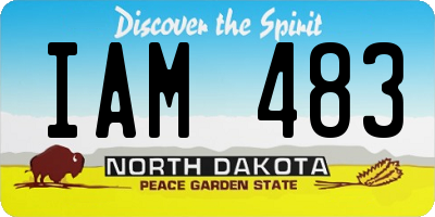 ND license plate IAM483