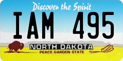 ND license plate IAM495