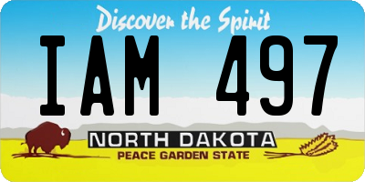 ND license plate IAM497