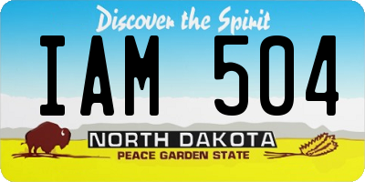 ND license plate IAM504