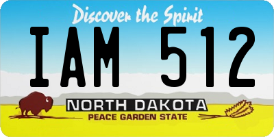 ND license plate IAM512