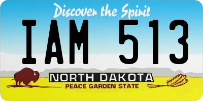 ND license plate IAM513