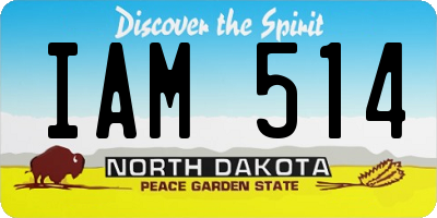 ND license plate IAM514