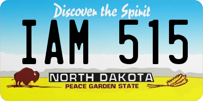 ND license plate IAM515