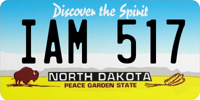 ND license plate IAM517