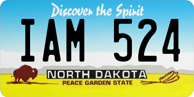 ND license plate IAM524