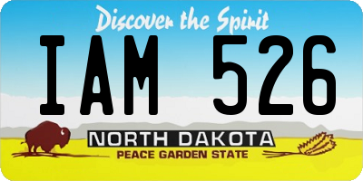 ND license plate IAM526
