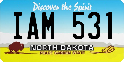ND license plate IAM531