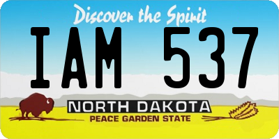 ND license plate IAM537