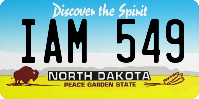 ND license plate IAM549