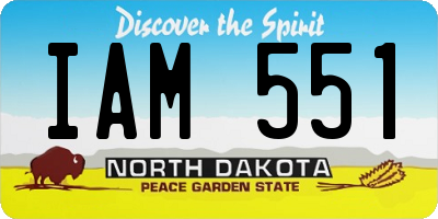 ND license plate IAM551
