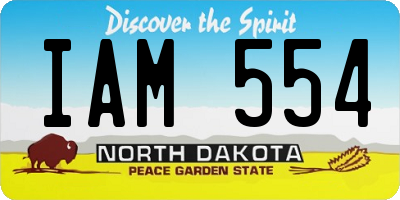 ND license plate IAM554