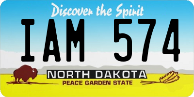 ND license plate IAM574