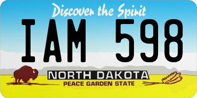 ND license plate IAM598